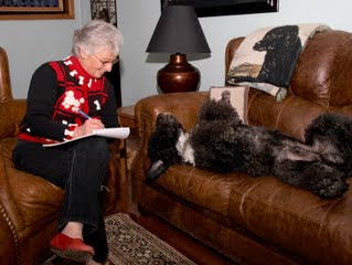K9 Shrink with Portuguese Water Dog client